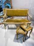 Zabytkowa Sofa salonowa lawka tapicerowana Francja XIXw