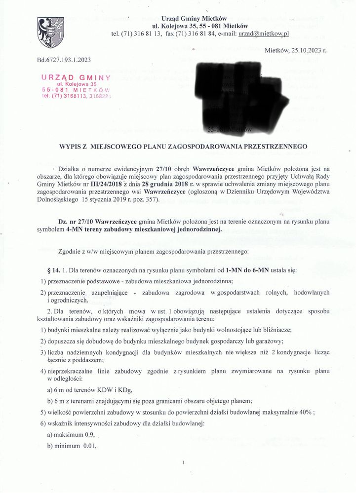 Działka budowlana w pięknej okolicy 30 min od Wrocławia (Zalew, Las)