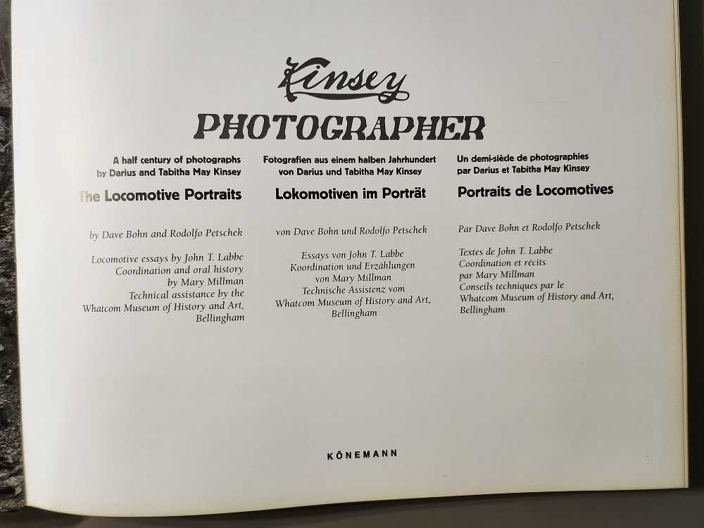 Kinsey Photographer The Locomotive Portraits  Album w trzech językach