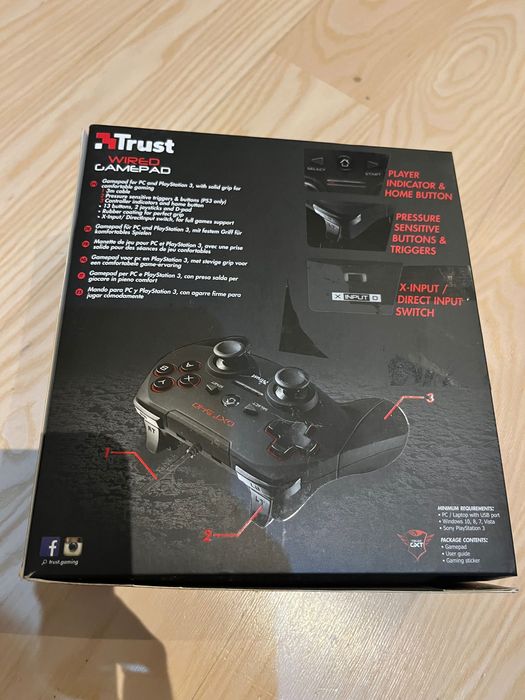 SPRAWNY Pad Trust GXT 540 do PC PS3 PS4 - przewodowy gamepad
