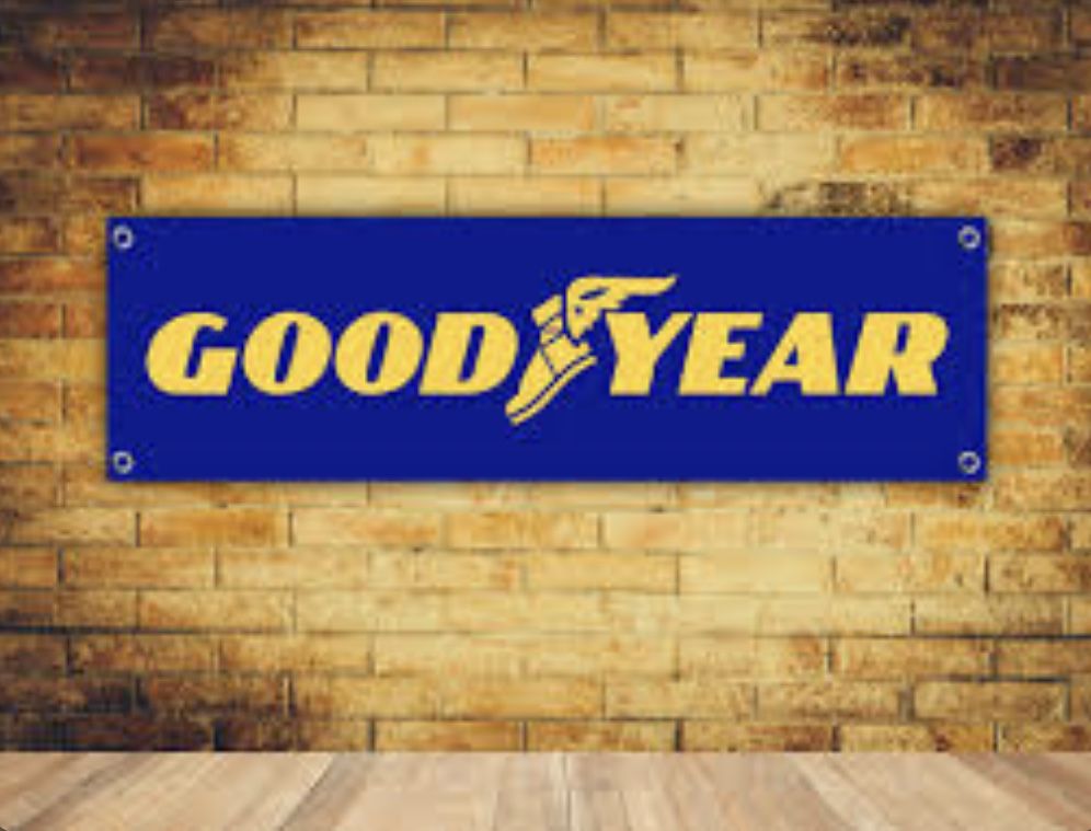 Baner plandeka Good Year 150x60cm zaoczkowany opony