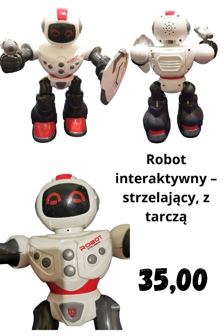 Robot interaktywny – strzelający, z tarczą