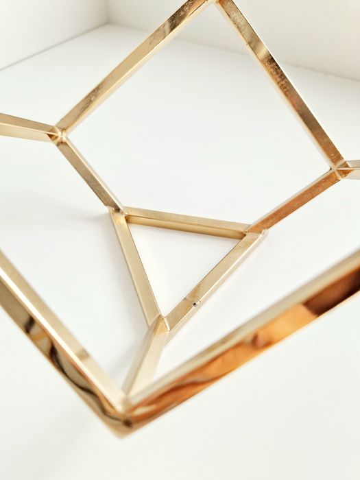 Home&you zestaw 2x świecznik złoty metalowy