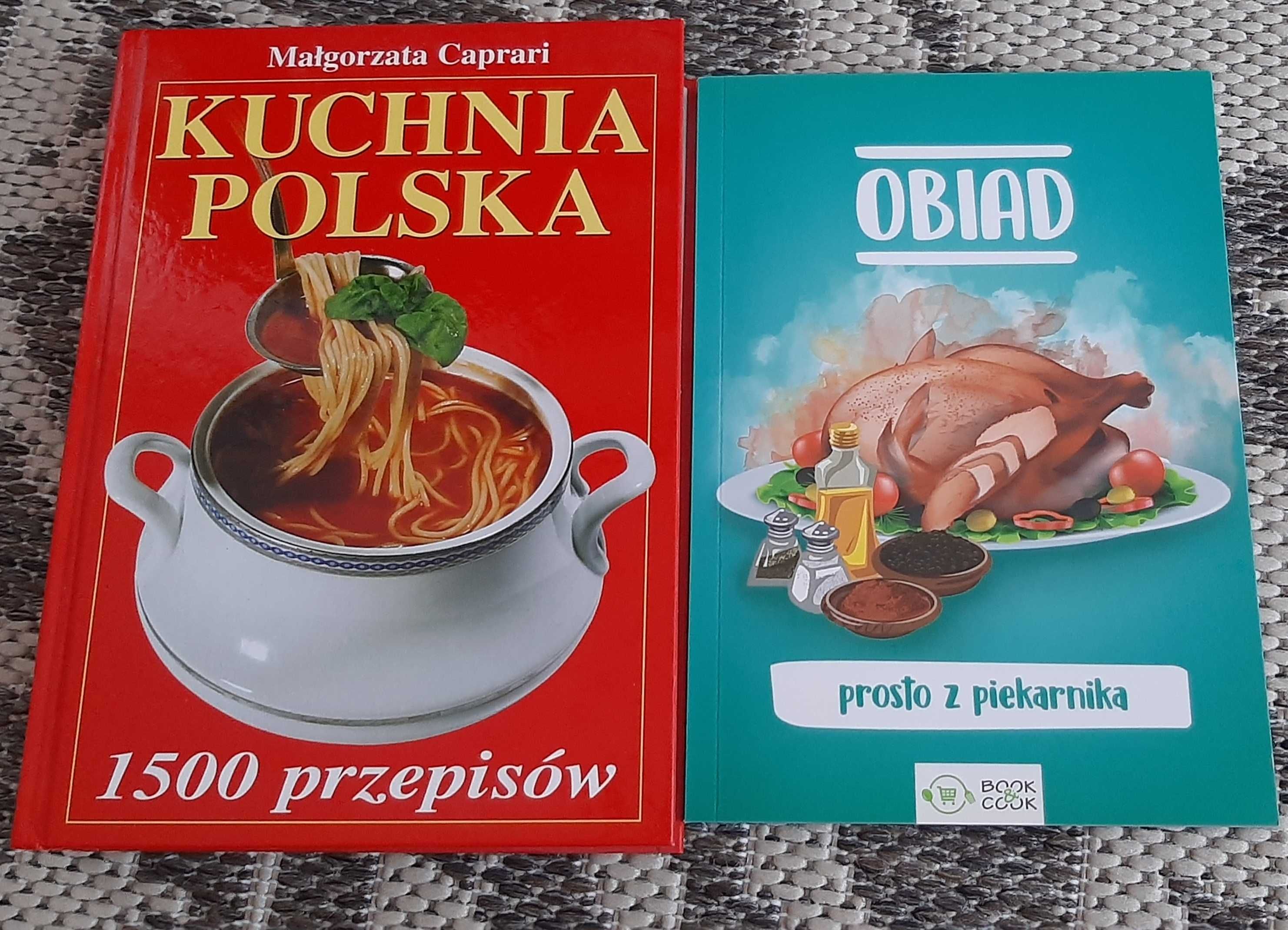 Zestaw 2 książek Obiad i Kuchnia Polska 1500przepisów, stan idealny