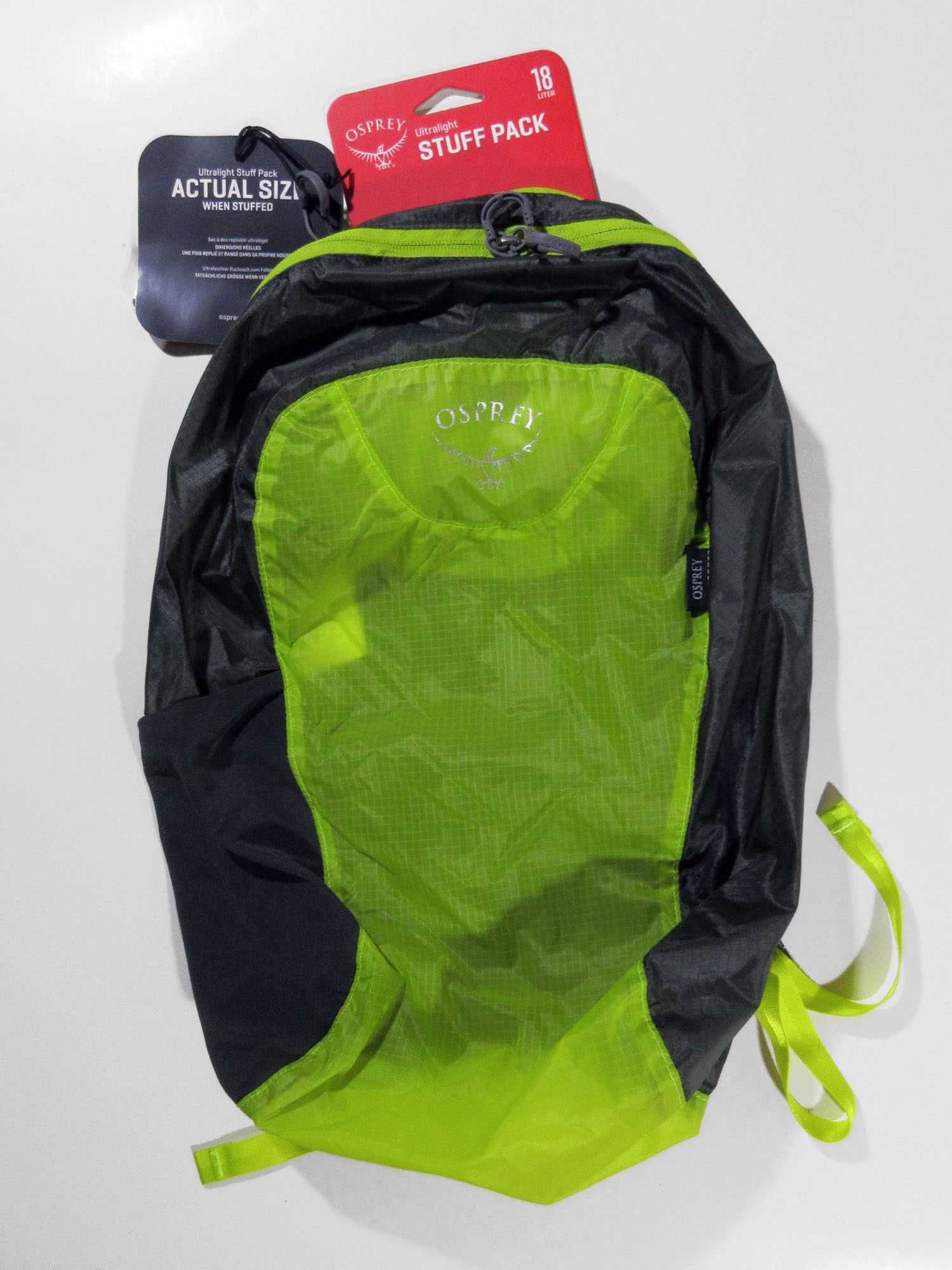 Наплічник рюкзак Osprey Ultralight Stuff Pack Electric Lime 18 літрів