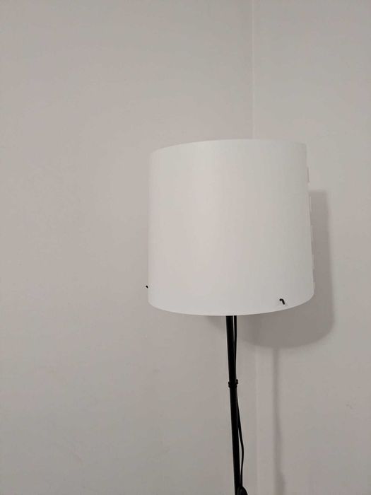 1 Candeeiro de pé, preto/branco, 150 cm