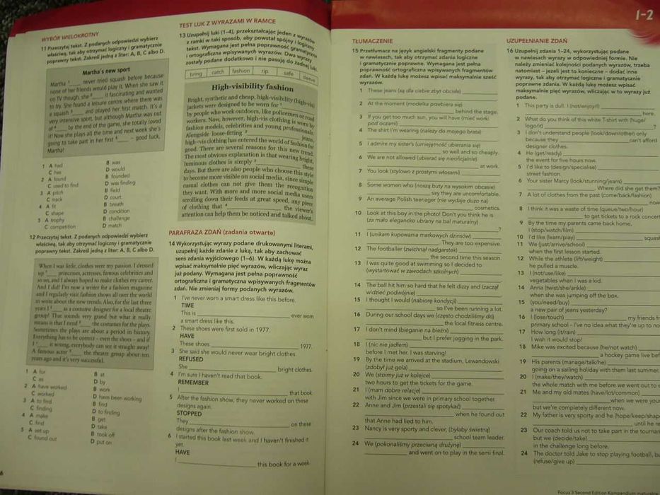 Focus 3 second edition, Kompendium maturalne