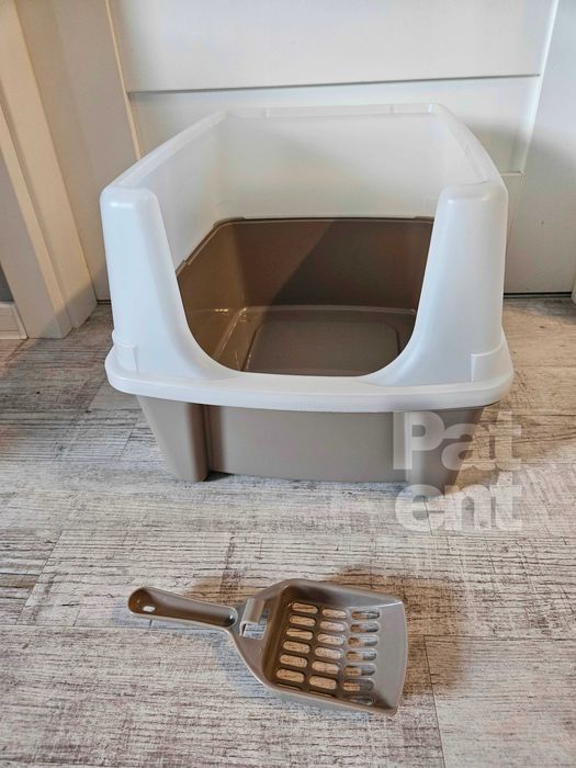 Kuweta dla kota duża otwarta z łopatką pojemna kot dom