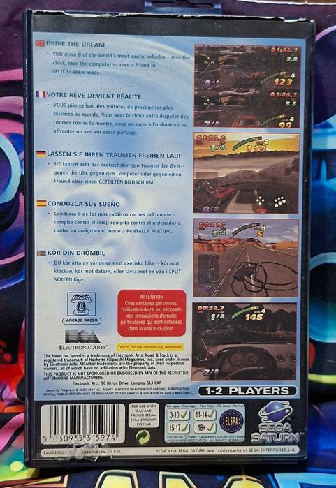 The need for Speed Sega Saturn