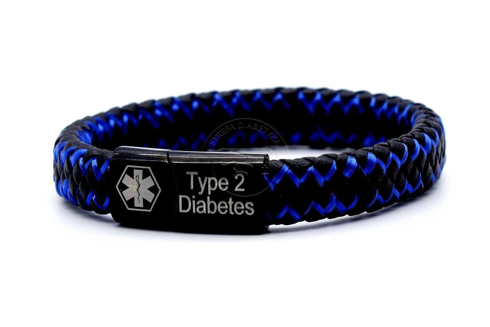 Bransoleta – INFO Medyczne CUKRZYCA 2 / DIABETES 2 – Black205