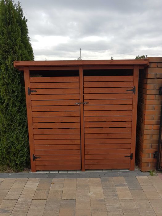 Drewutnia, wiata: na kosze, drewno, narzędzia