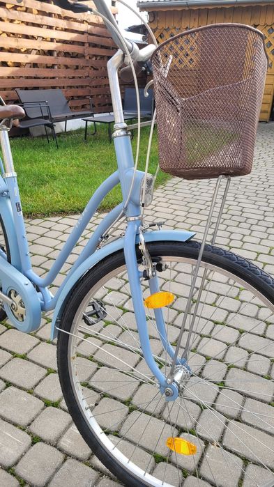 Rower damka z koszykiem koła 28"