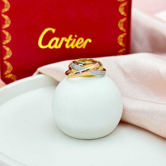 ТОП Каблучка Cartier TRINITY Кольцо Cartier Картье Тринити