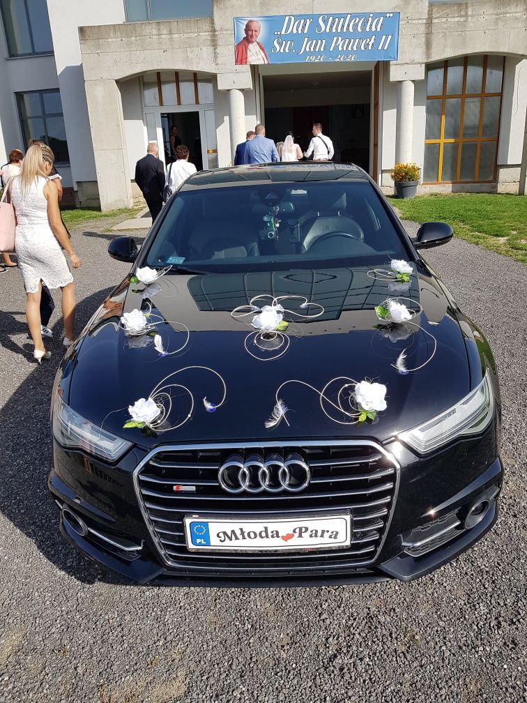 Auto do ślubu Samochód na wesele Audi A 6 c7 s line matrix 2016 r.