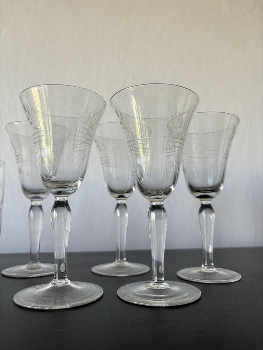 Kieliszki PRL vintage retro stareszkło antyk