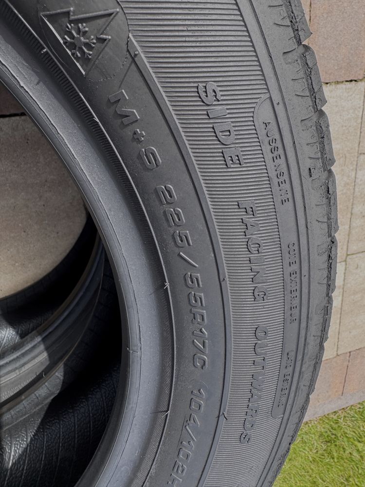 Opony 225/55R17C wzmacniane Goodyear wielosezonowe 2021r FV23 WYSYŁAM