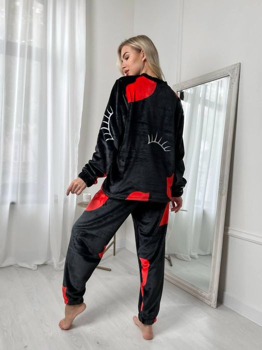 Тепла жіноча піжама махрова розмір XL