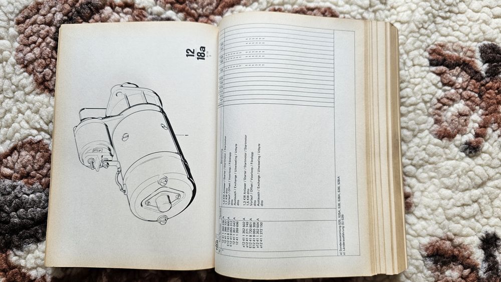 BMW BEHELFS-KATALOG 1980r 518,520,525,528,530