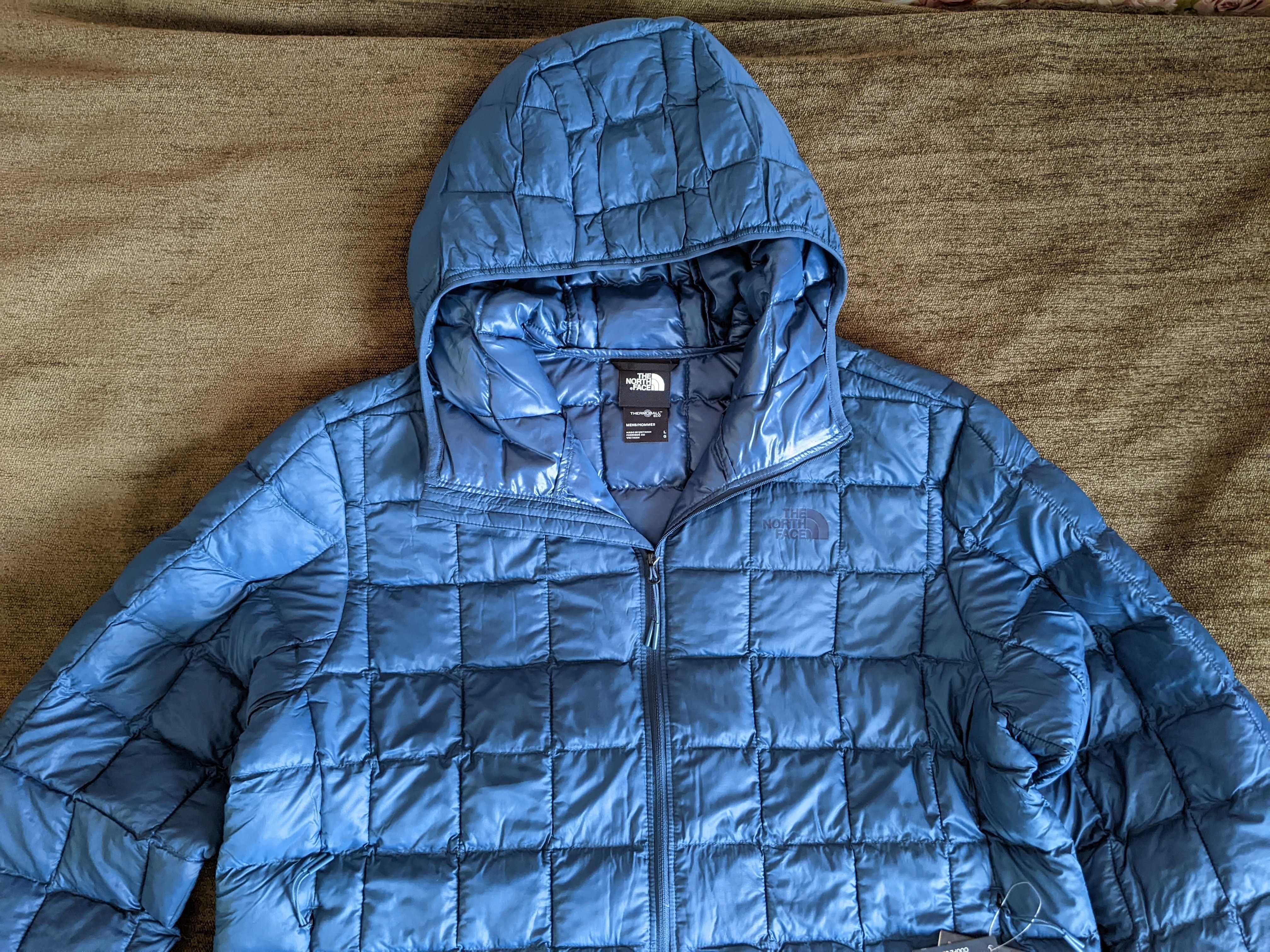 Куртка мікропуховик The North Face Thermoball Eco Hoodie Monterey Blue