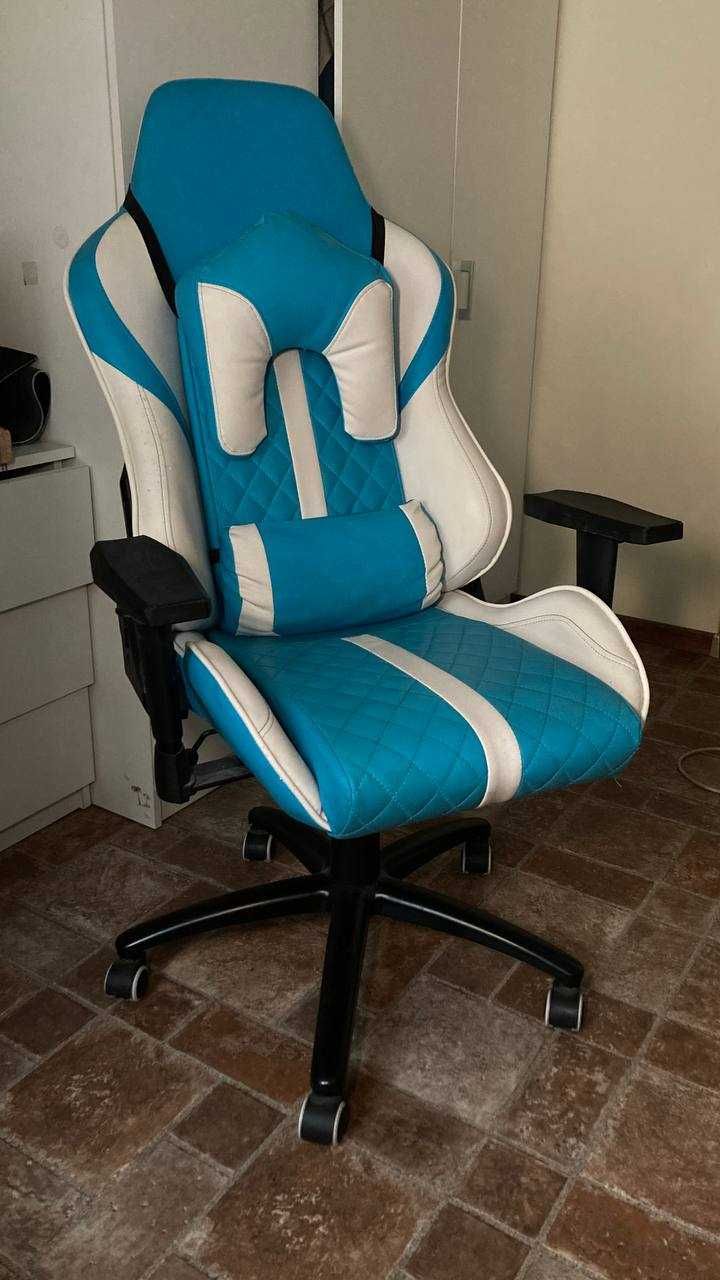Геймерское кресло ExtremeRace light blue/white