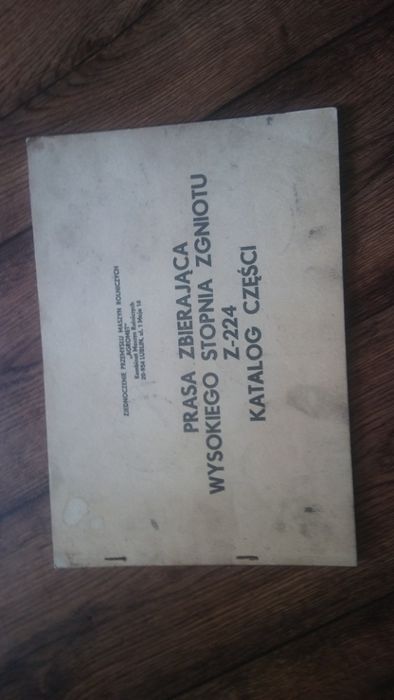 z224 prasa zbierająca z-224 katalog części