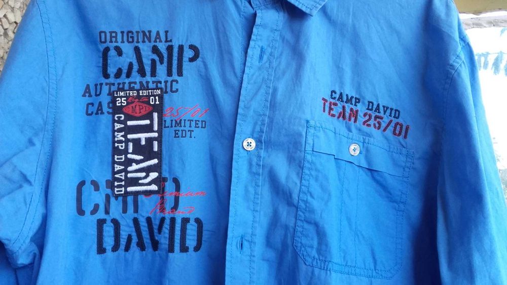 Koszula Camp David roz L niebieska