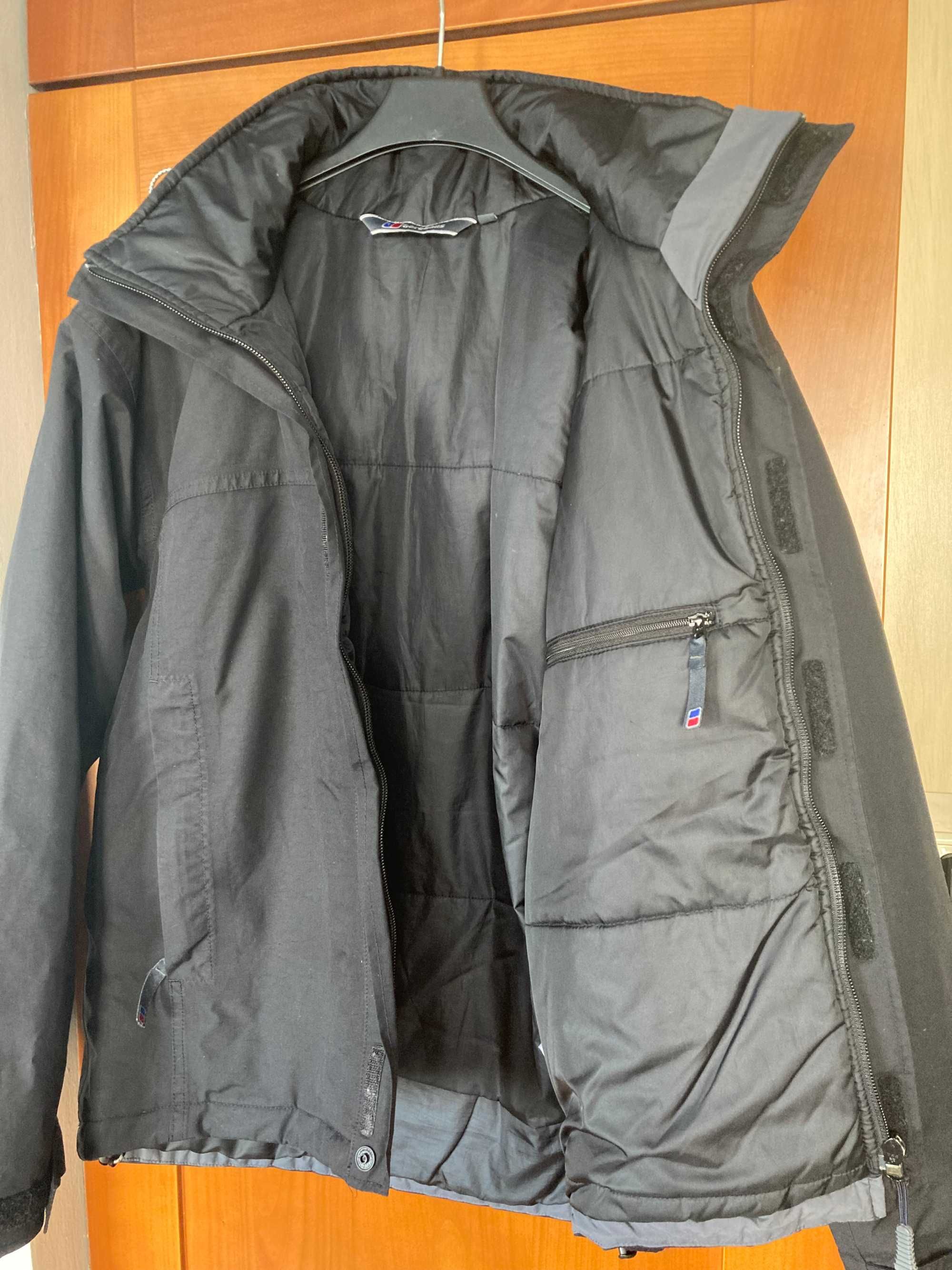 Berghaus XS/164 AQUAFOIL/cieplejsza kurtka/deszcz czarna super stan!