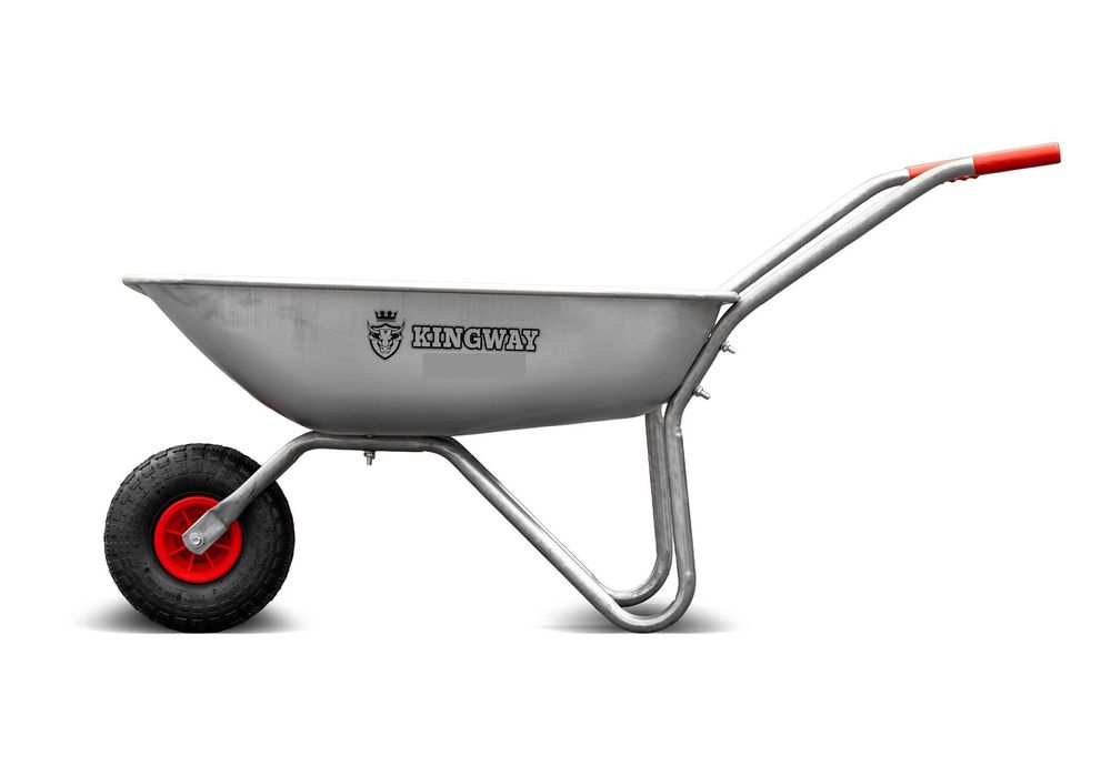 NOWA Taczka Budowlana 80L Kingway ALU pompowane koło 80kg