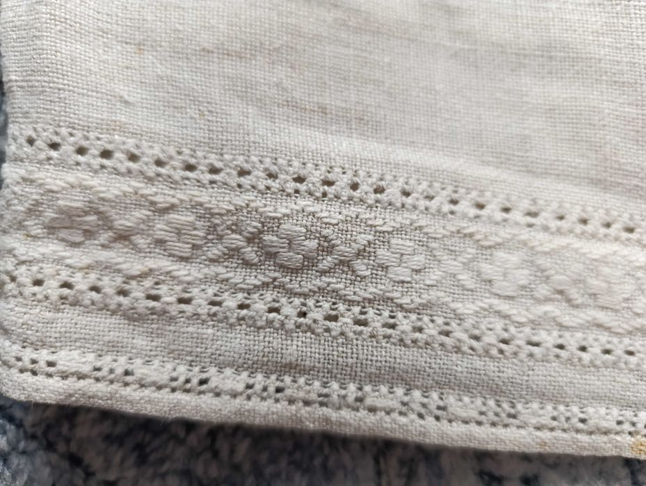 Сорочка жіноча старовинна конопляна, тонке полотно, вишивка білим