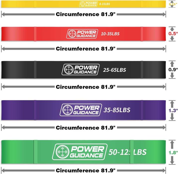 POWER GUIDANCE Opaski do podciągania Wspomagane ćwiczenia oporowe