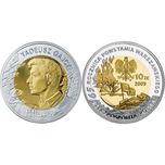 10 zł 2009 Tadeusz Gajcy Poeci Warszawscy srebro