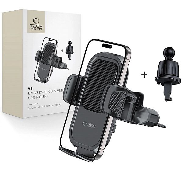 Tech-Protect V8 Universal Cd & Vent Car Mount Black