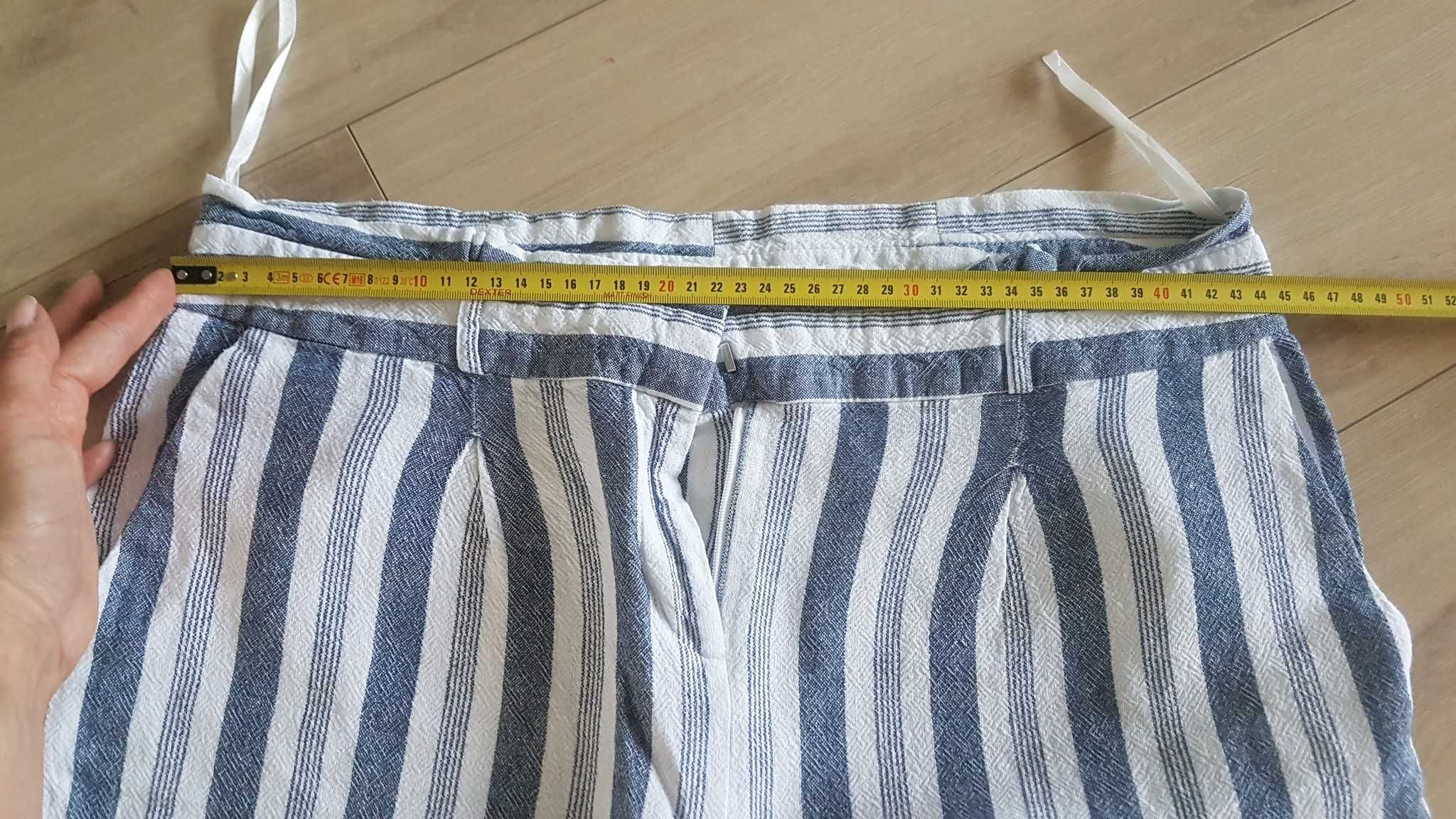 szerokie Spodnie damskie bawełniane na lato L / XL