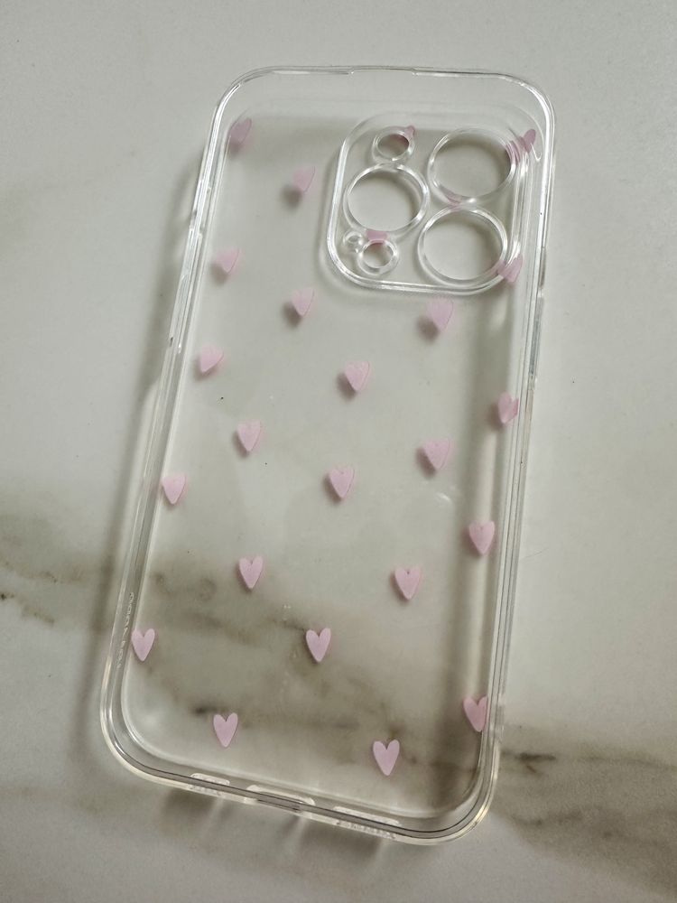 Etui na telefon case na iPhone 14 Pro serduszka