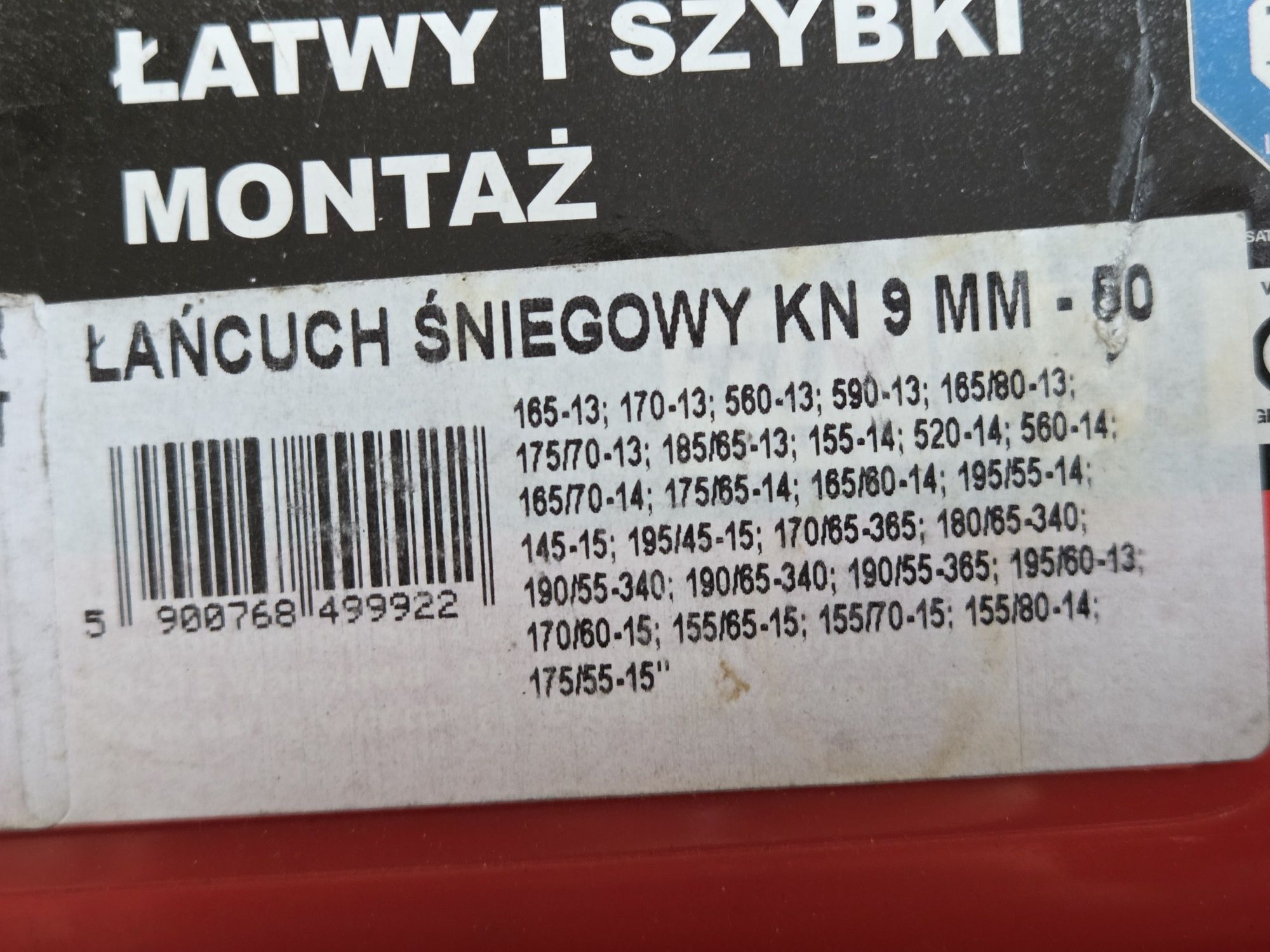 Łańcuchy zimowe śniegowy 13" 14" 15"