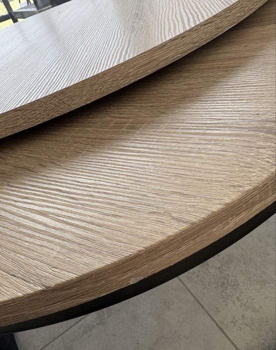 Stolik kawowy zestaw okrągły dąb sonoma