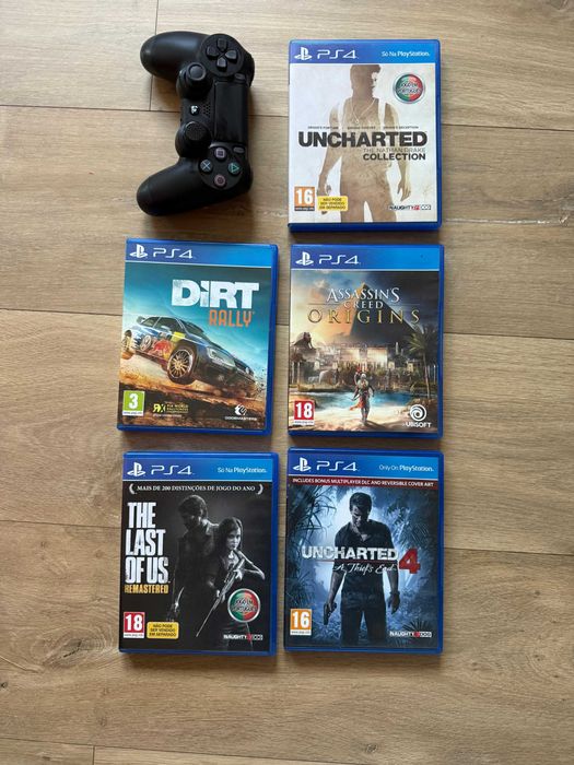PS4 + 5 jogos + comando