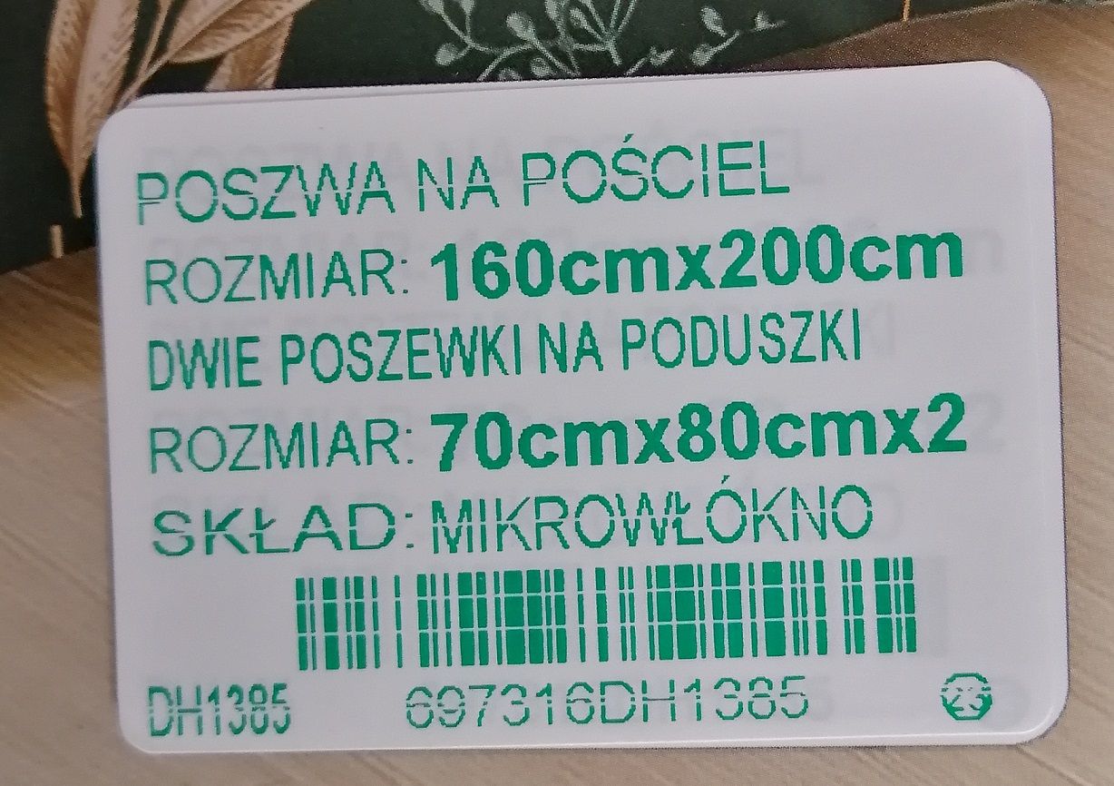 Komplet pościeli 160x200, zestaw pościeli - poszewki na poduszki 70x80