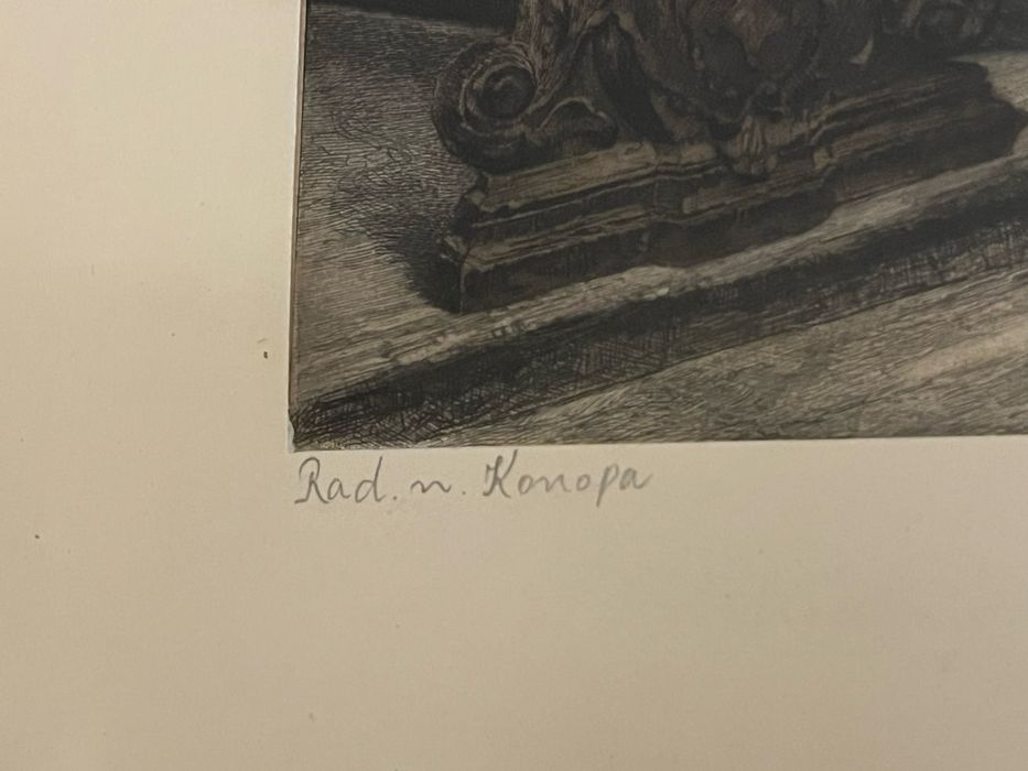 Akwaforta „ Modlitwa wdowy”