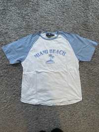 T-shirt biało niebieski MIAMI BEACH