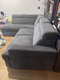 Sofa kanapa naroznik z funkcja spania zaglowki rozkladana agata meble