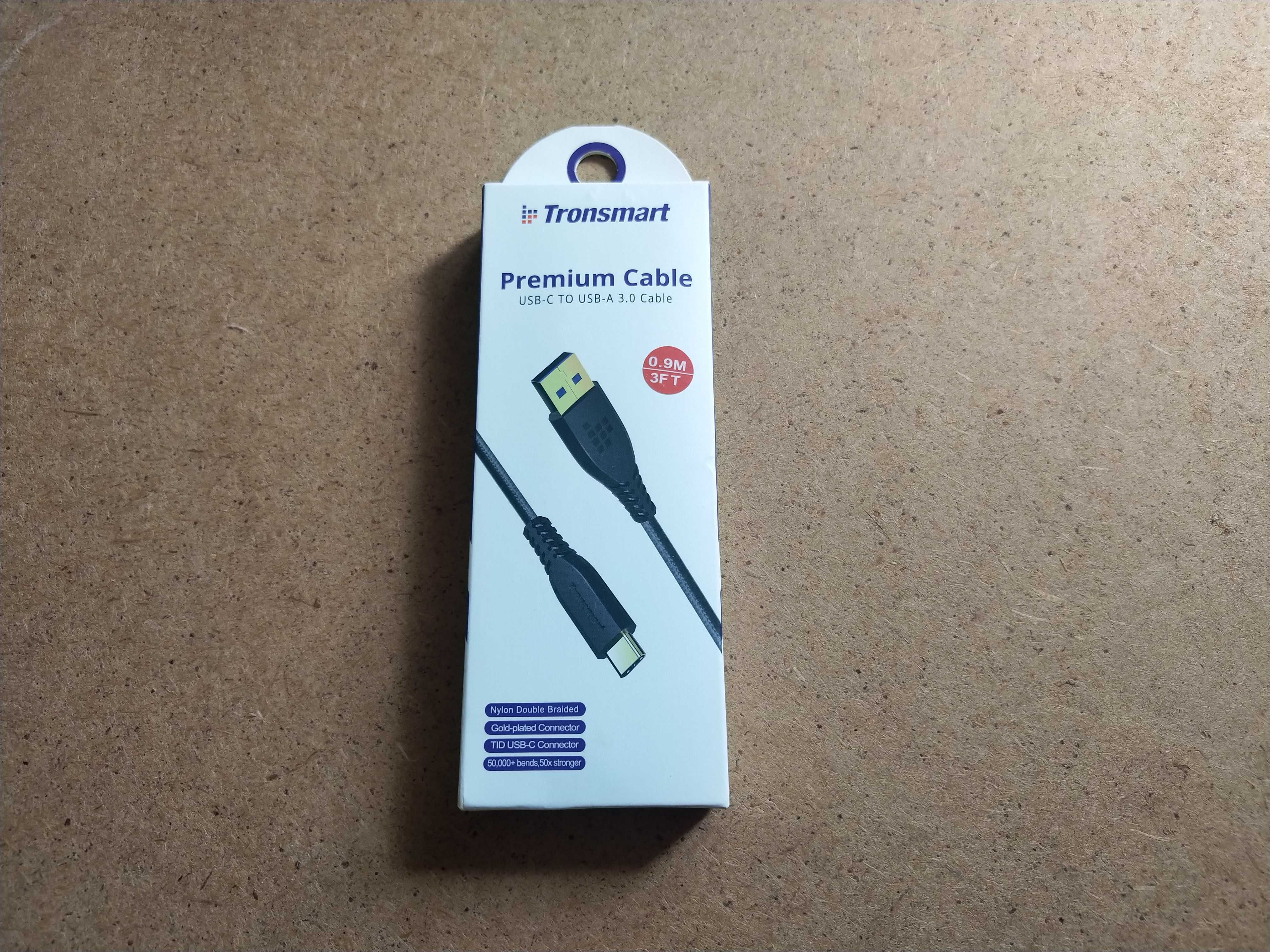 Tronsmart TAC01 прочный премиум USB 3.0 Type-c кабель (3А) (90 см)