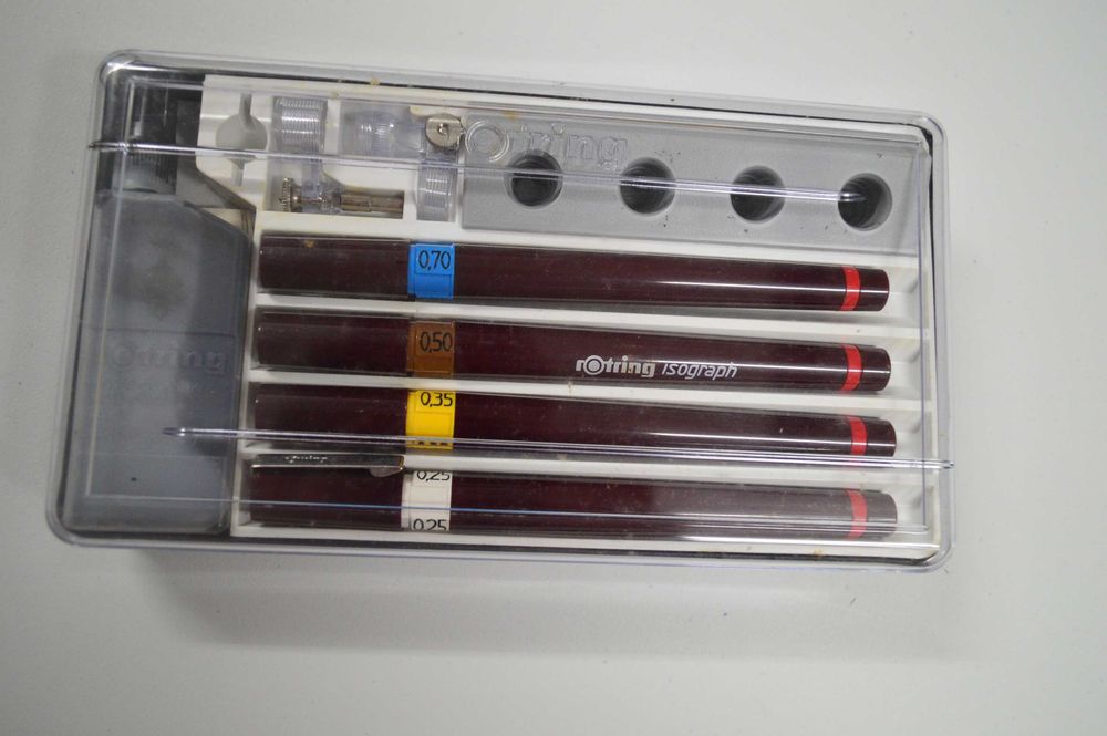 Conjunto Antigo Canetas Tinta China Rotring