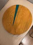 Blat stolika kawowego 46 cm, jesion/żywica