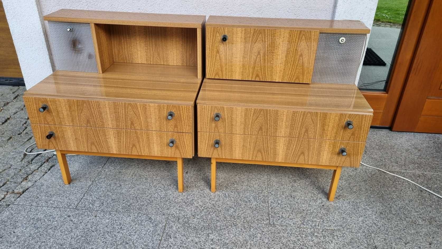 Vintage szafki nocne DDR SYLVIA Design PRL