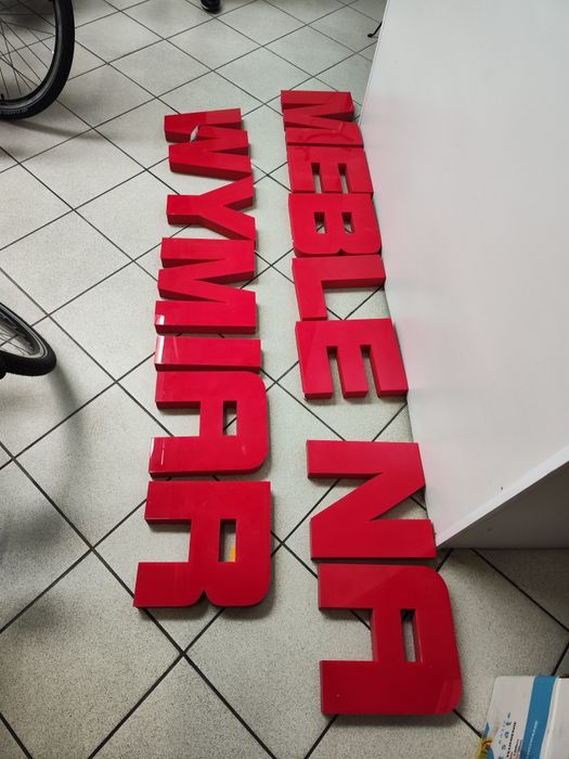 Litery Reklamowe 28cm wys cena za sztuke