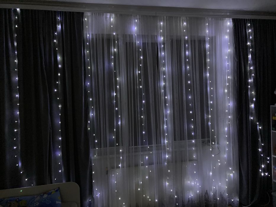 Гірлянди штора Роса а світящі шаріки