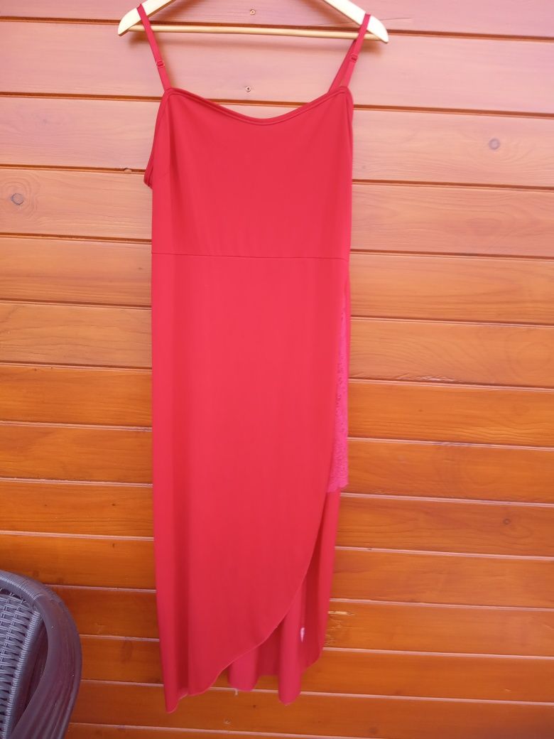 Sukienka L czerwona z koronką