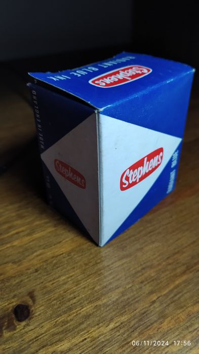 Frasco vintage de tinta Stephens - Radiante Blue