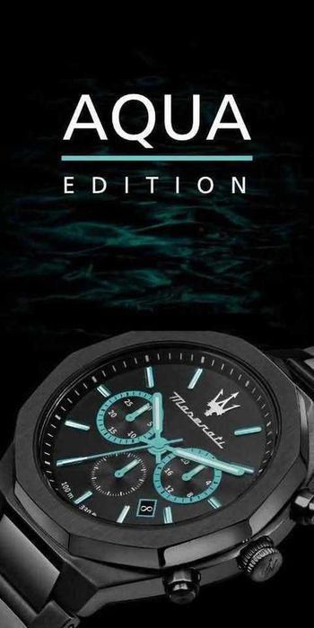 Relógio masculino Maserati STILE Aqua Edition.